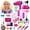 🔥 B_Base#1180, variant on Hair Styling Doll Head | Deluxe Hairdresser Makeup Practice Mannequin | Soft Faux Hair with Accessories | Pretend Playset | 35-Piece Set | 24ml | DIY Salon Game