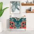 thumbnail image 2 of PixonSign Sideboard Buffet Cabinet, Kitchen Storage Cabinet with 2 Doors, Colorful Indian Floral Mandala Pattern, Cupboard Console Table for Dining Room - 35" L x 18" W x 29" H, 2 of 5
