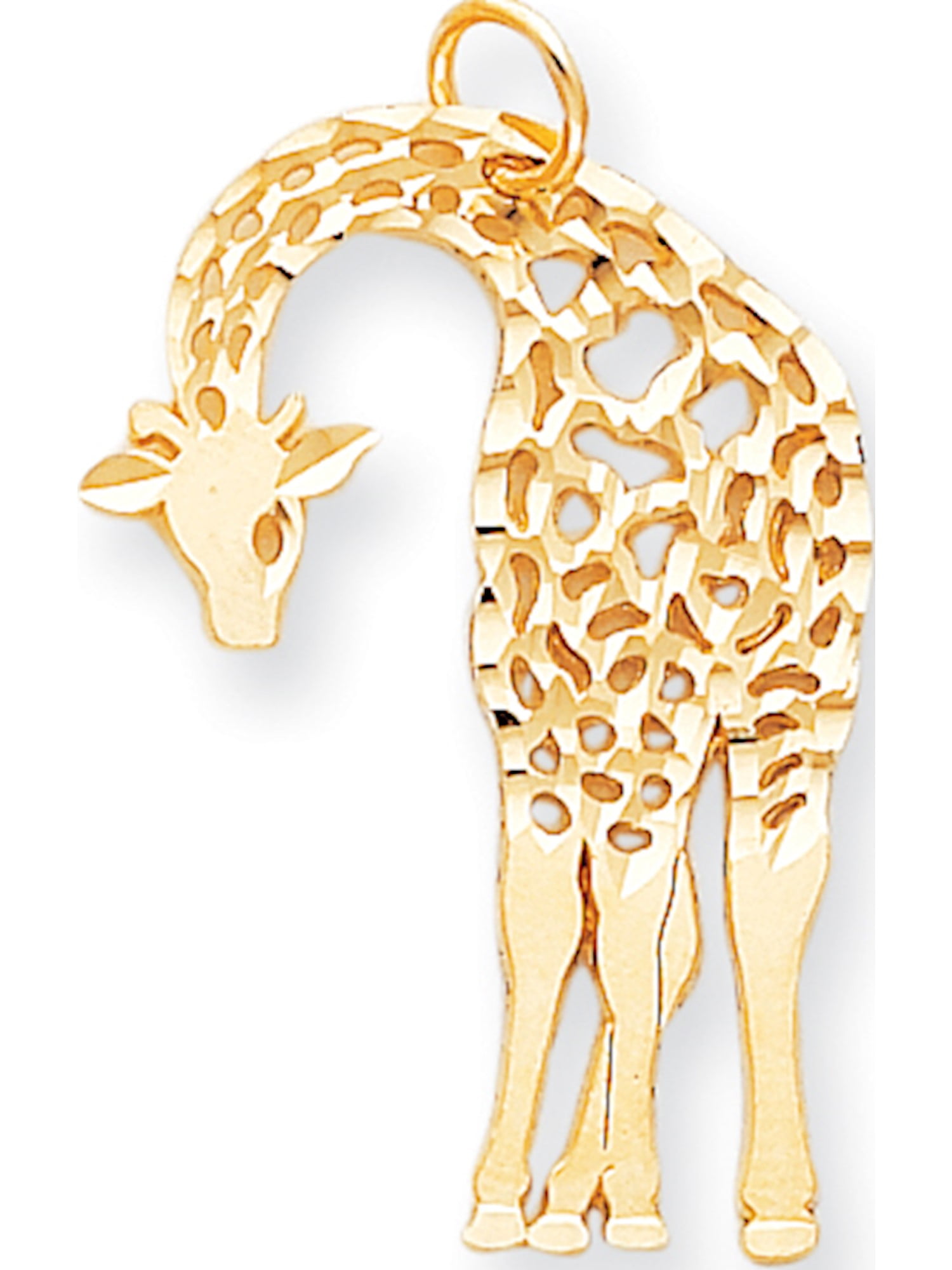 Details about   New Real Solid 14K Gold Cut-Out Giraffe Charm Pendant 