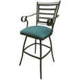 thumbnail image 5 of Outdoor Patio Swivel Bar Stool 30" Seat - Jenna - Blue Fabric - Beige Frame, 5 of 5