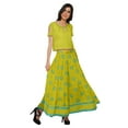 thumbnail image 5 of Moomaya Crop Top With Loose Palazzo Set For Women Printed Ethnic Clothing, 5 of 6