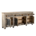 thumbnail image 3 of Taran Designs Isabella 4-drawer 4-door Solid Wood Sideboard in Beige/Black, 3 of 5