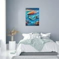thumbnail image 6 of HFDF Mermaid Wall Ocean Coastal Wall Art The Underwater World Canvas Mermaid Pictures Coral Wall Decor Canvas Prts Patg Artwork for Livg Room Bedroom Bathroom Kitchen 11x14inch Framed, 6 of 6