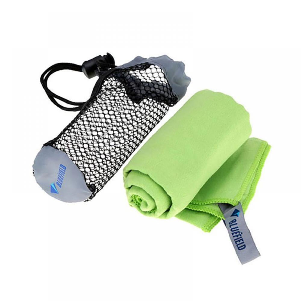 Microfiber Travel Sports Towel 30 x 15 Inch with Portable Mesh Bag Soft 