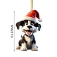 thumbnail image 7 of KCEHTA Dog Christmas Ornaments, Dog Ornaments for Christmas Tree, Personalized Cute Flat Acrylic Dog Christmas Decor with Santa Hat Christmas Party Decorations Dog Lovers Gifts, 7 of 7
