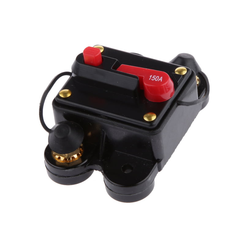 12V-24V Inline Auto Waterproof Circuit Breaker 50 AMP Manual Reset Switch 