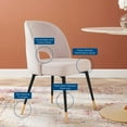 thumbnail image 2 of Modway Rouse Performance Velvet Dining Side Chairs - Set of 2, Multiple Colors, 2 of 6