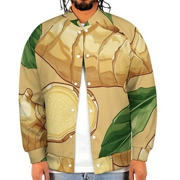 Men's Varsity Jacket Racer Jacket Oversized Baseball Bomber Jackets Unisex Streetwear Coats Ginger (XXXXX-Large)