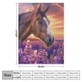 thumbnail image 4 of Shiartex  Chestnut Horse Blanket Lavender Field Sunset Floral Horse Blanket Gifts Spring Animal Farm Freedom Purple Red Sunny Soft Warm Blanket for Bed Sofa Birthday Valentines Gifts  60x80in, 4 of 6