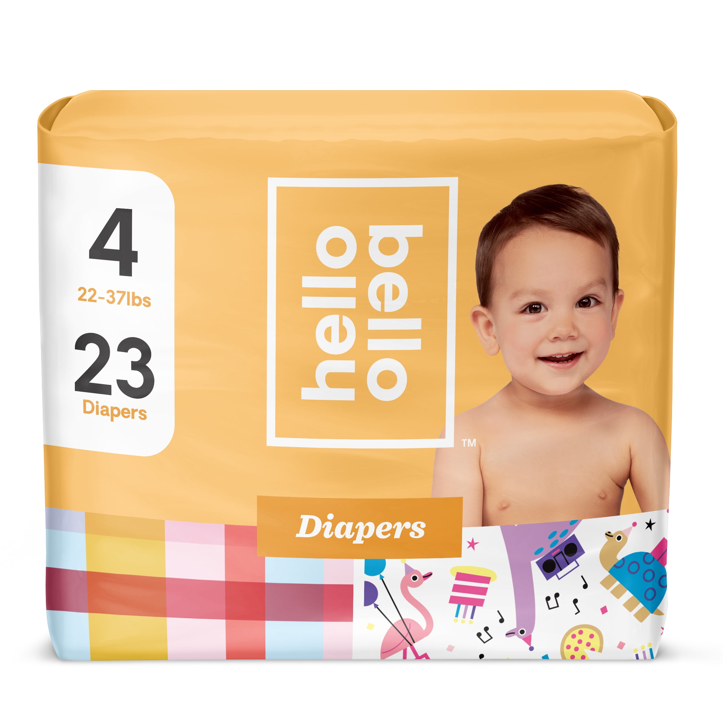 Hello Bello Diapers Rad in Plaid & Birthday Party Size 4 (23ct