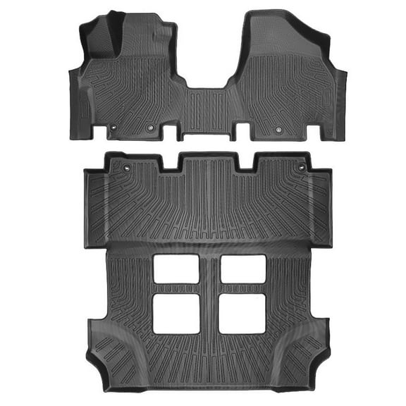 Yabanana Car Floor Mats for 2011-2017 Honda Odyssey 3 Rows All Weather TPE Rubber Floor Liners Protection, Black