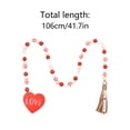 thumbnail image 3 of Ornaments Clearance! Valentine's Day Pendant Bead String Wooden Beads Rope Tassel Colorful Decorations European and American Family Holiday Decorations Valentines Day Decorations 1X Pendant, 3 of 9