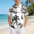 thumbnail image 6 of WUANDIXFA Kids Vibrant Hawaiian Shirt Beach Party Style Boy's Girl's Fun Print (Black, 13-14 Years), 6 of 7