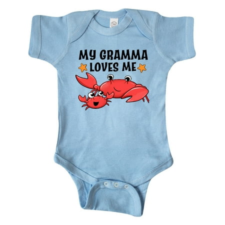 

Inktastic My Gramma Loves Me- cute crab family Gift Baby Boy or Baby Girl Bodysuit