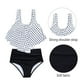 thumbnail image 3 of Traje de baño con volantes Trajes de baño de una pieza para mujer Trajes de baño con volantes y control de barriga Trajes de baño vintage - Moteado, 3 of 6