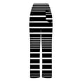 thumbnail image 4 of AINIYS Women's Casual Pajamas Pants Fleece Soft Fall Winter Warm Pjs Pants Drawstring Stripe Sleep Pants with Pockets Black Pajamas for Women _w L, 4 of 8