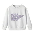 thumbnail image 3 of Boys Sweatshirt Long Sleeve Plus Warm Pullover Cute Letter Print Casual Thick Round Neck Tops White 1 Years-3 Years, 3 of 5