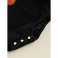 thumbnail image 6 of Newborn Baby Girls Boys Halloween Outfits Sleeveless Corduroy Pumpkin Face Overalls Rompers Button Jumpsuit Fall Clothes, 6 of 8