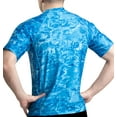 thumbnail image 5 of Aqua Design Rash Guard Men: UPF 50+ Short Sleeve Rashguard Swim Shirts for Men: Royal Ripple size 3X-Large, 5 of 6