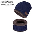 thumbnail image 2 of Conjunto de gorro y bufanda de invierno cálidos y suaves, gorro de punto con forma de calavera, gorro cálido para el cuello para hombres y mujeres, 2 of 6