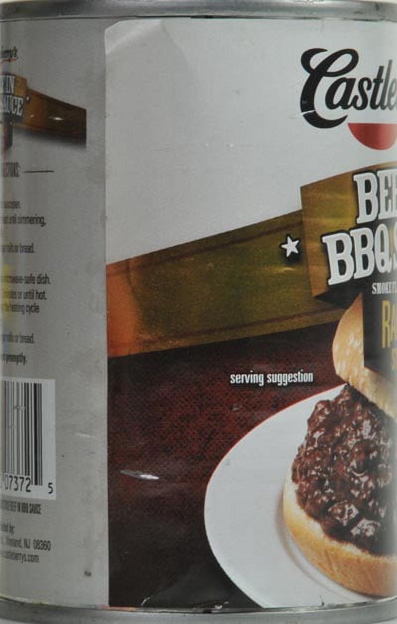 Castleberry’s Beef in BBQ Sauce Ranch Style, 10 oz Can – Heat-and-Serve Shredded Beef Sandwich Filling
