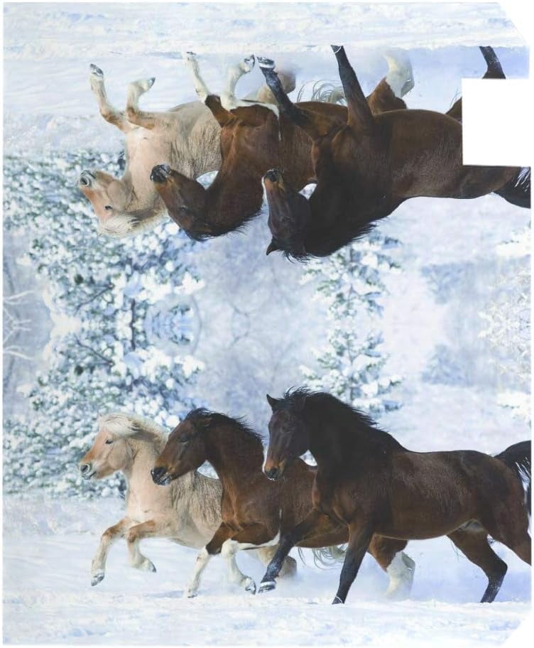 A Horse Running The Snow Magnetic Mailbox Cover MailWraps Garden Yard Home Decor for Outside Standard Size-18"x 20.8"