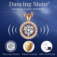thumbnail image 5 of MomentWish Simulated Diamond Necklace for Women,1 Carat Moissanite Dance Necklace 14K Rose Gold Plated, 5 of 8
