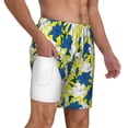 thumbnail image 3 of Balery Lilies Flowers Mens Swim Trunks Swim Shorts for Men Quick Dry Inseam Beach Shorts with Compression Liner Pocket-Small, 3 of 9