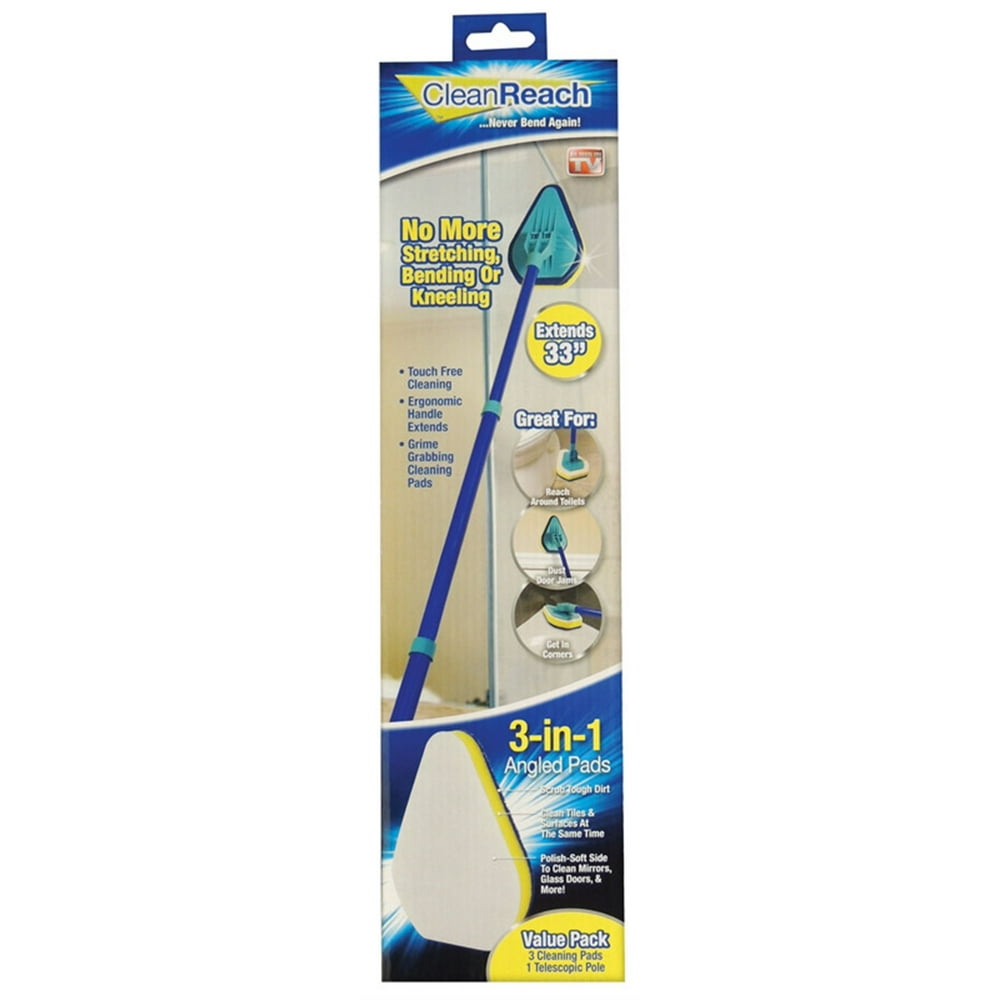 Clean Reach 4 in. W Scrub Pad Mop Kit