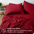thumbnail image 4 of Bare Home Flannel Sheet Set - 100% Cotton - Deep Pocket - Queen, Red, 4-Pieces, 4 of 7