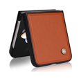 thumbnail image 5 of Mantto Leather Case for Samsung Galaxy Z Flip 4, Slim Luxury PU Leather Folding Cover with Magnetic Attraction Soft Silicone Shockproof Protective Case for Samsung Galaxy Z Flip 4,Brown, 5 of 8