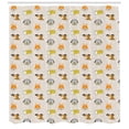 thumbnail image 3 of Ambesonne Cartoon Shower Curtain, Dog Faces, 69"Wx84"L, Multicolor, 3 of 3