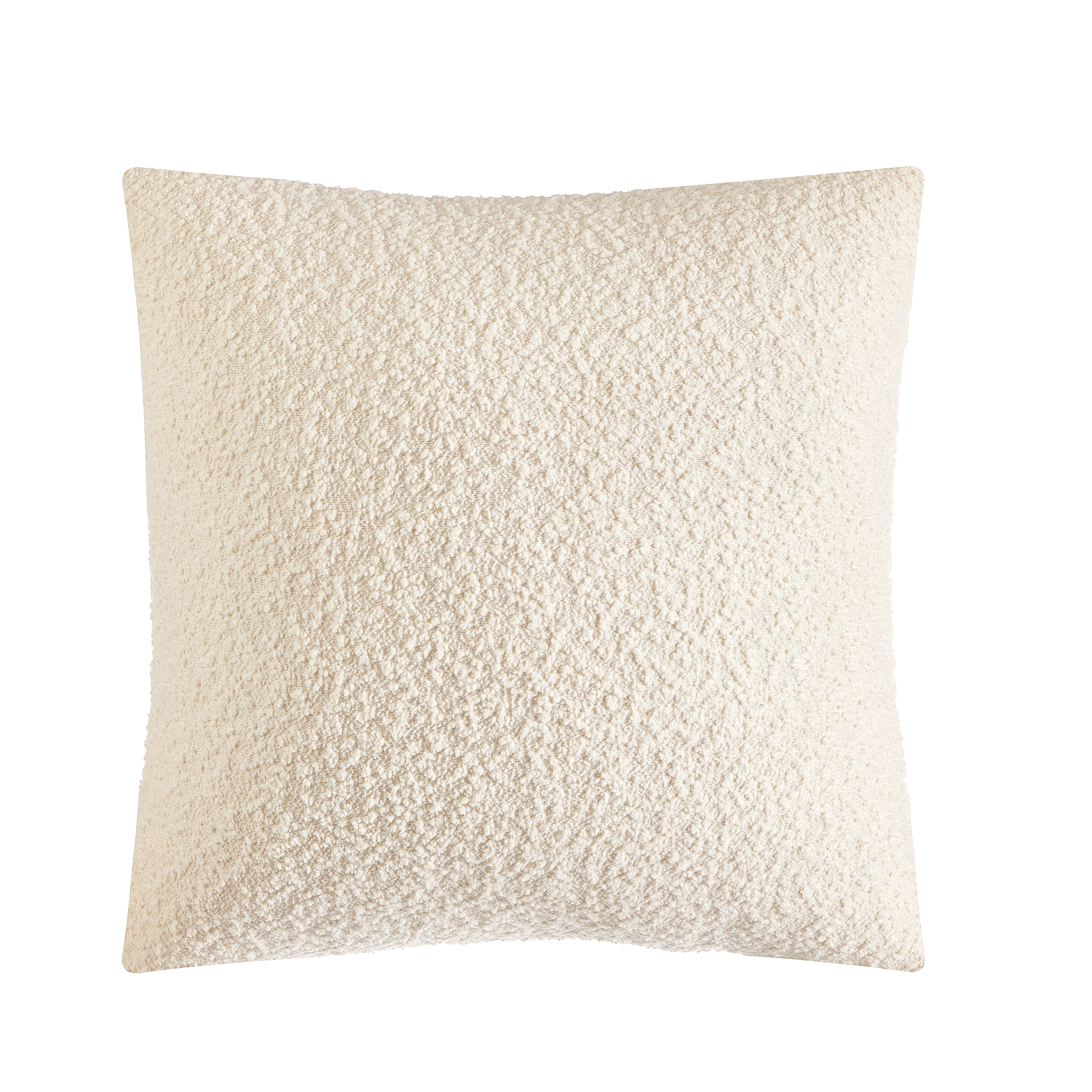 (2 pack) Mainstays Square Boucle Ivory Decorative Pillow For Adults, 18 in x 18 in