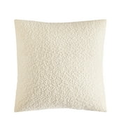Mainstays Square Boucle Ivory Pillow, 18 in x 18 in, Polyester Fill