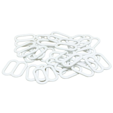 

High Quality Wide White Metal Slides - 1/2 inch or 13mm - DIY Bra Supplies Adjusters Bulk Options - 10 Pairs/20 Pieces
