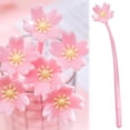 thumbnail image 2 of CoreLiving 1-Pack Pink Gel Ink Pens Fine Tip 0.5 mm Black Ink Smooth Writing Cute Flower Design Stationery for Women Office Desk Supplies Nurse Pens Bulk Fancy Gifts, 2 of 10
