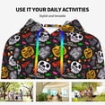 thumbnail image 6 of KLL Pumpkin And Flying Bat for Womens Pullover Hoodie with Pocket Hooded Long Sleeve Shirts Sweatshirt for Women-X-Large, 6 of 7