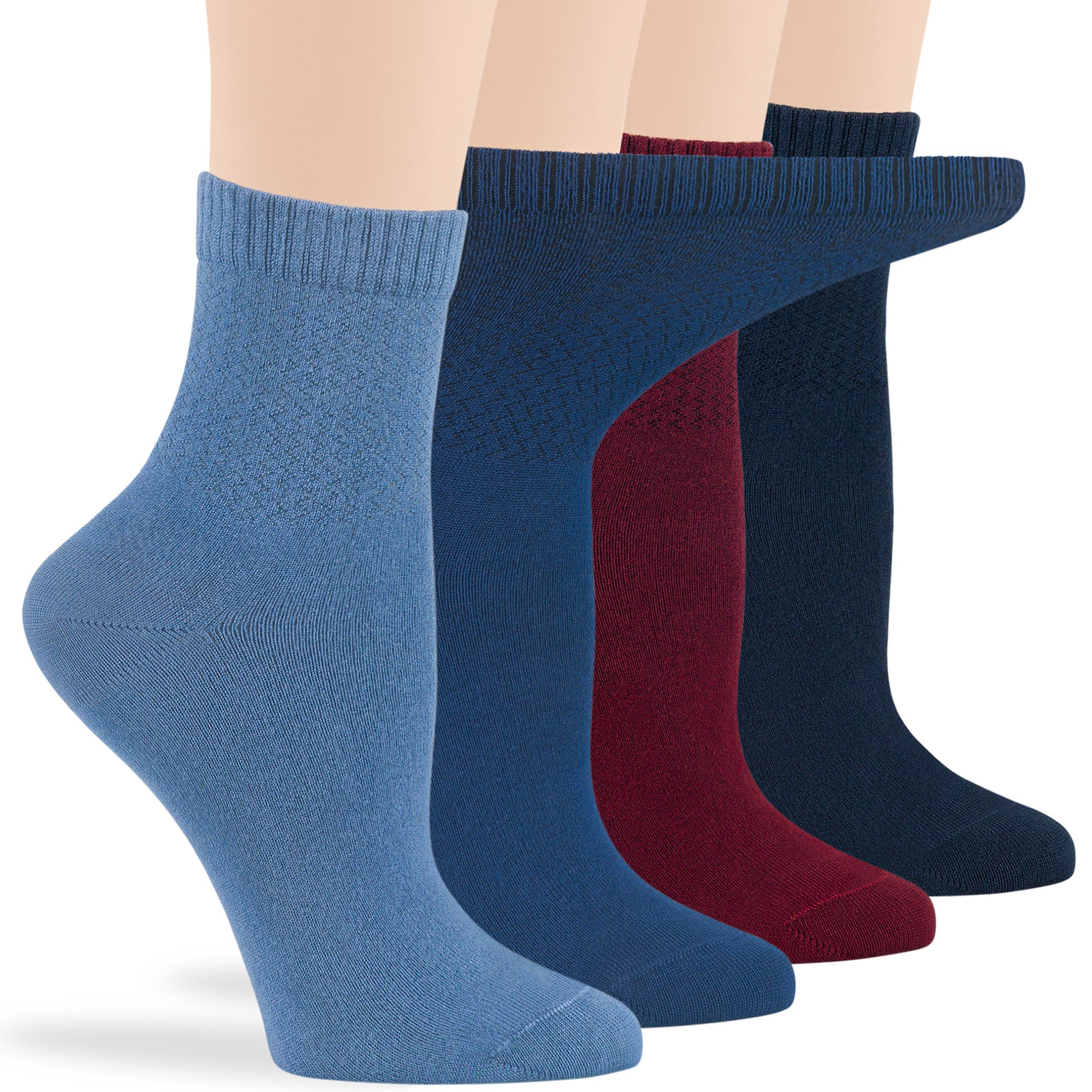 7BIGSTARS KINGDOM Women's Bamboo Diabetic Ankle Socks 4-Pack photo 8