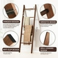 thumbnail image 4 of Blanket Ladder for Living Room, 5-Tier Wooden Ladder Shelf, Rustic Decorative Blanket Rack for Blankets, Quilts, Farmhouse Decor Ladder Shelf for Bedroom Bathroom Home Christmas Decor, Brown, 4 of 8