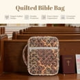 thumbnail image 4 of FOR U DESIGNS Leopard Print Bible Cover for Women Men Lightweight Bible Holder Case Reusable Bible Carrier Tote Bag Bible Protective with Handle and Zipper, 4 of 7