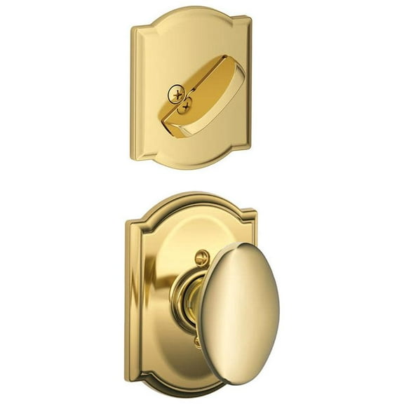Schlage F59-Sie-Cam Siena Single Cylinder Interior Pack - Brass