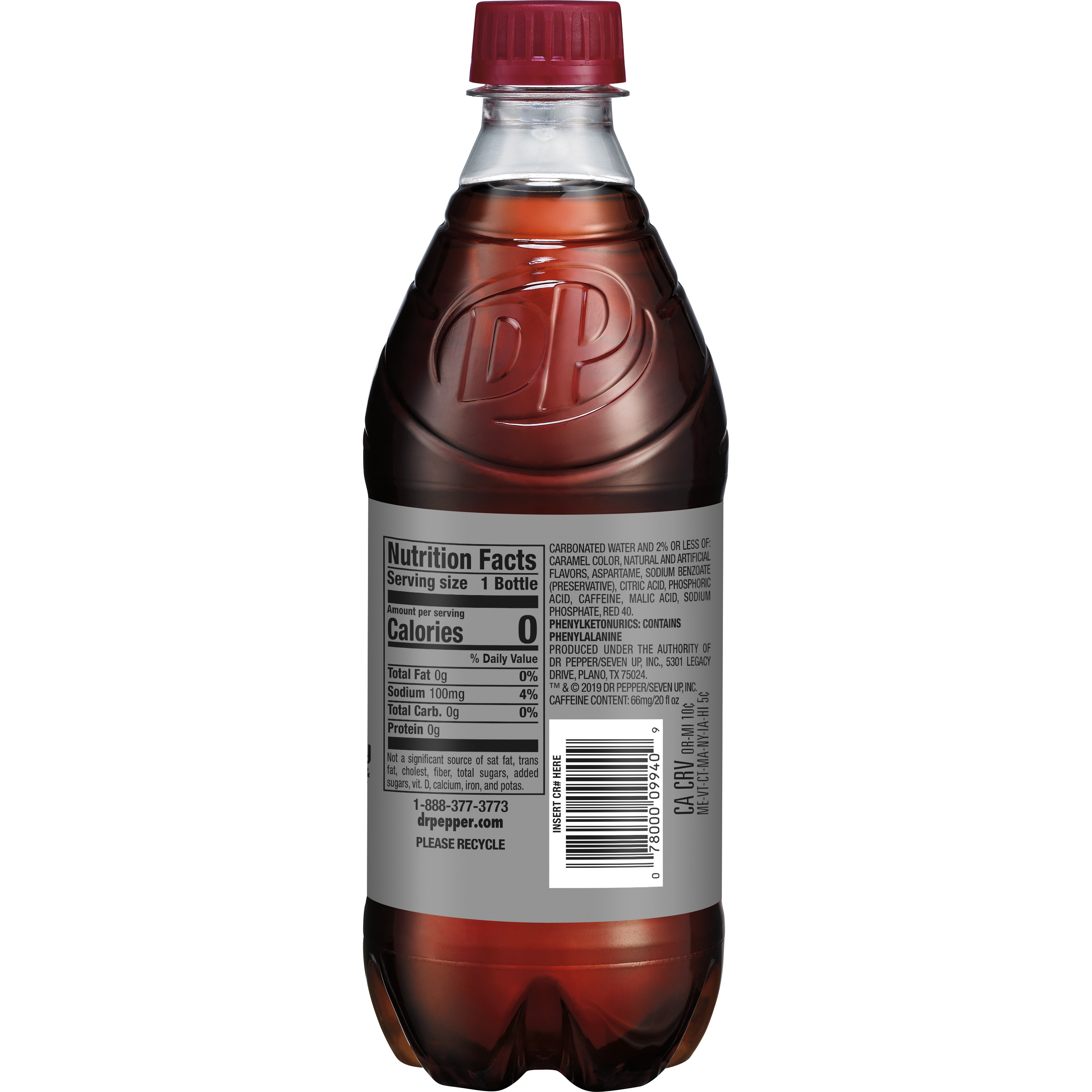 Diet Dr Pepper Cherry Soda, 20 Fl. Oz. - image 3 of 6