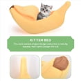 thumbnail image 6 of Cute Banana Cat Bed, Pet Bed Soft Embrace Lovely for Cats, Rabbits & Small Dogs Yellow, 6 of 9