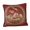 thumbnail image 4 of Funda de almohada de flores, funda de almohada de Jacquard europeo, funda de almohada de estanque de loto para ropa de cama, accesorio de inauguración Rojo, 4 of 10