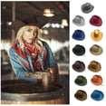 thumbnail image 3 of Jumpingount Gorras de vaquero, buena transpirabilidad, sombrero de estilo occidental para hombres, Kit de juego de rol, suministros de Cosplay, Sombreros verde oscuro, 3 of 6