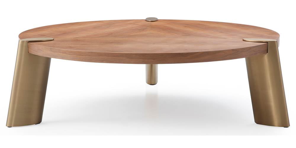 Large Round Coffee Table In Walnut And, Large Round Coffee Tables
