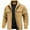 Khaki #2, variant on LNZGNM Men's Corduroy Shirt Jacket Big and Tall Sherpa Lined Warm Flannel Shirt Jackets Single-Breasted Thick Lapel Collar Jackets Winter Coats with Pockets, Brown L
