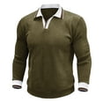 thumbnail image 2 of Ceisia Men's Casual Striped Half Button Round Neck Pullover with Pocket Daily Fashion Top Gift, 2 of 7