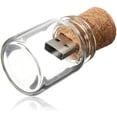 thumbnail image 4 of Clé U 8/16/32/64 Go Bouteille Mignonne Clé U Réservoir Flottant USB 2.0 Clé Mémoire en Verre Transparent, 4 of 5