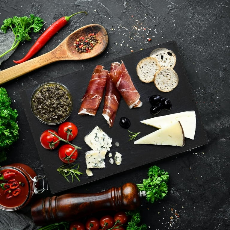 Premium Slate Cheese Board Set Piece Charcuterie Tray for